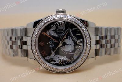 Replica Rolex Datejust Jubilee Special Edition Watch Diamond Black Face